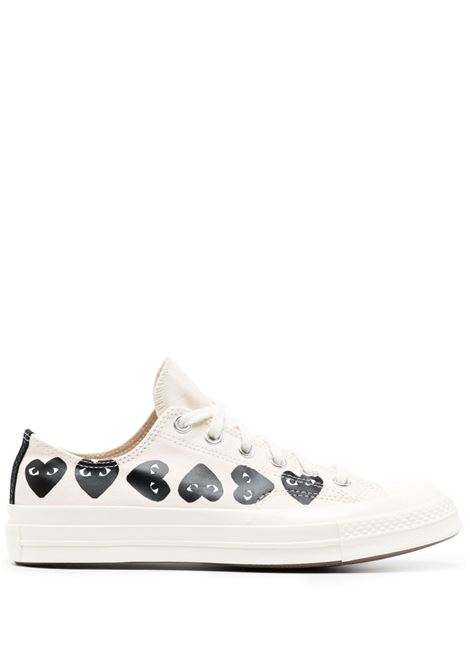 sneakers chuck 70 multi hearts unisex bianche COMME DES GARÇONS PLAY X CONVERSE | AZ-K126-0012